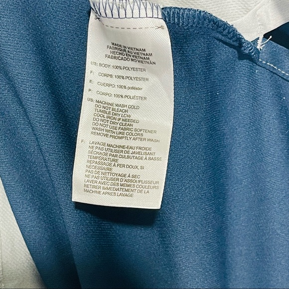 Adidas Men's Gray and Blue Polo Shirt, Size 2XL - Excellent Condition - Picture 6 of 6